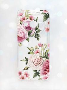 Чохол з потовщеними кутами на Xiaomi Redmi A3 :: Рожеві квіти (принт 287)