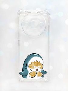 Чохол з потовщеними кутами на Xiaomi Redmi A3 :: Котик Акула (принт 376)