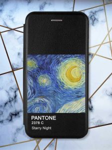 Чохол-книжка з малюнком для Samsung Galaxy A35 (A356) Чорний :: Зоряна ніч (принт 82)