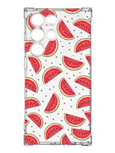 Чохол з потовщеними кутами на Samsung Galaxy S24 Ultra :: Кавуновий фон (принт 344)