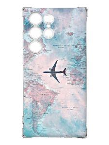 Чохол з потовщеними кутами на Samsung Galaxy S24 Ultra :: Подорожі. Карта (принт 317)