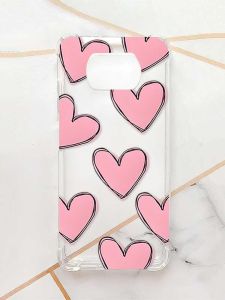 Чохол з потовщеними кутами для Xiaomi Poco X3 :: Сердечка рожеві (принт 78)