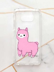 Чохол з потовщеними кутами для Xiaomi Poco X3 :: Лама рожева (принт 100)