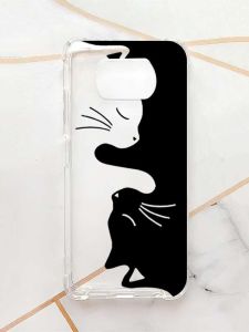 Чохол з потовщеними кутами для Xiaomi Poco X3 :: Котики (принт 118)