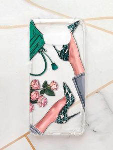 Чохол з потовщеними кутами для Xiaomi Poco X3 :: Туфельки і квіти (принт 225)