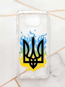 Чохол з потовщеними кутами для Xiaomi Poco X3 :: Тризуб Полум'я (принт 257)