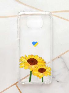 Чохол з потовщеними кутами для Xiaomi Poco X3 :: Жовті квіти (принт 364)