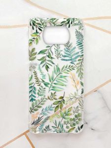 Чохол з потовщеними кутами для Xiaomi Poco X3 :: Рослинний фон (принт 377)