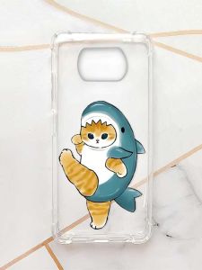 Чохол з потовщеними кутами для Xiaomi Poco X3 :: Котик акула (принт 380)