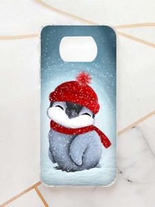 Чохол з потовщеними кутами для Xiaomi Poco X3 :: Пінгвіненя у шапочці (принт 157)