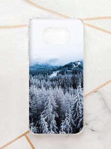 Чохол з потовщеними кутами для Xiaomi Poco X3 :: Зимовий ліс (принт 164)