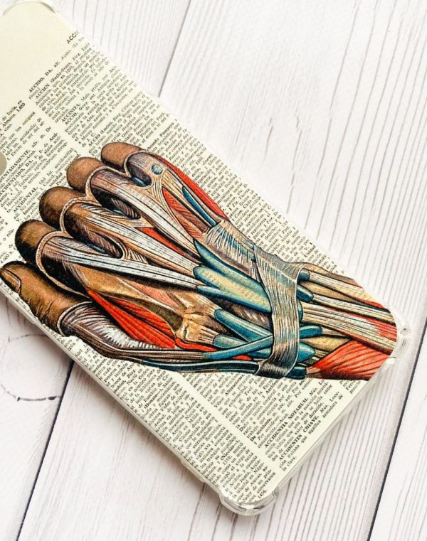 Чохол з потовщеними кутами для Xiaomi Poco X3 :: Анатомія руки (принт 298)