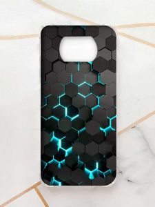 Чохол з потовщеними кутами для Xiaomi Poco X3 :: Соти 3D (принт 357)