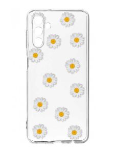 Прозорий чохол на Samsung Galaxy A35 5G (A356) :: Фон ромашки (принт 41)