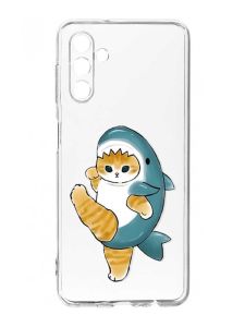 Прозорий чохол на Samsung Galaxy A35 5G (A356) :: Котик акула (принт 380)