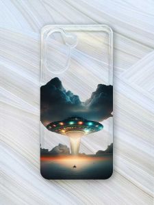 Прозорий чохол на Realme C33 :: Тарілка UFO (принт 241)