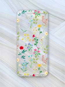 Прозорий чохол на Realme C33 :: Квітковий фон (принт 269)