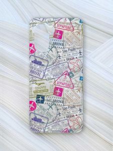 Прозорий чохол на Realme C33 :: Подорожі. Штампи (принт 316)