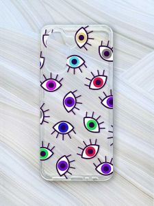 Прозорий чохол на Realme C33 :: Різнокольорові очі (принт 336)