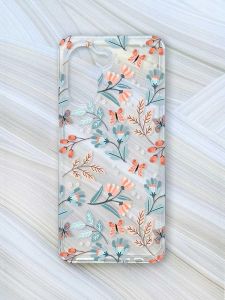 Прозорий чохол на Realme C33 :: Квітковий фон (принт 370)