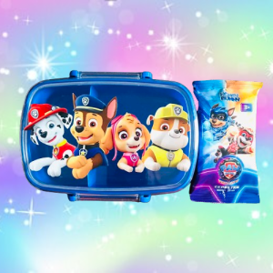 Подарунковий набір Ланч бокс синій 800 мл та вологі серветки (дизайн 12_2)