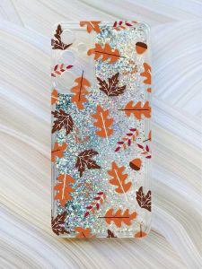 Чохол з плаваючими блискітками на Samsung Galaxy A14 5G Срібний :: Осінь (принт 107)