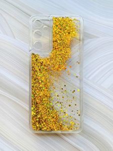 Чохол з плаваючими блискітками на Samsung Galaxy A24 (A245) Золотий
