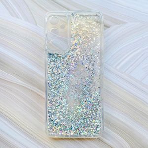 Чохол з плаваючими блискітками на Samsung Galaxy A35 (A356) Сріблястий